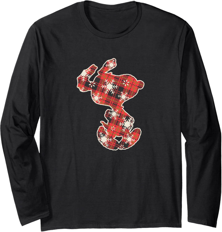Peanuts Snoopy Feiertagsplaid Langarmshirt