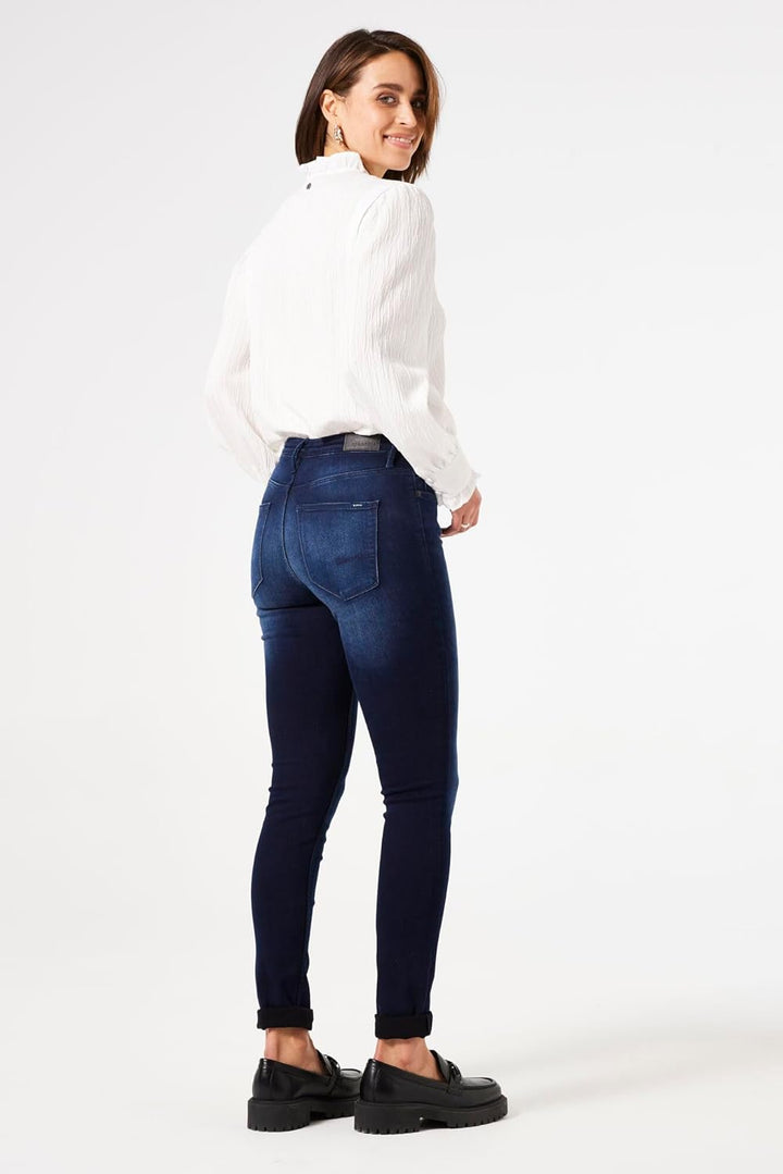 GARCIA Damen Jeans Celia Skinny Fit, Dark Used