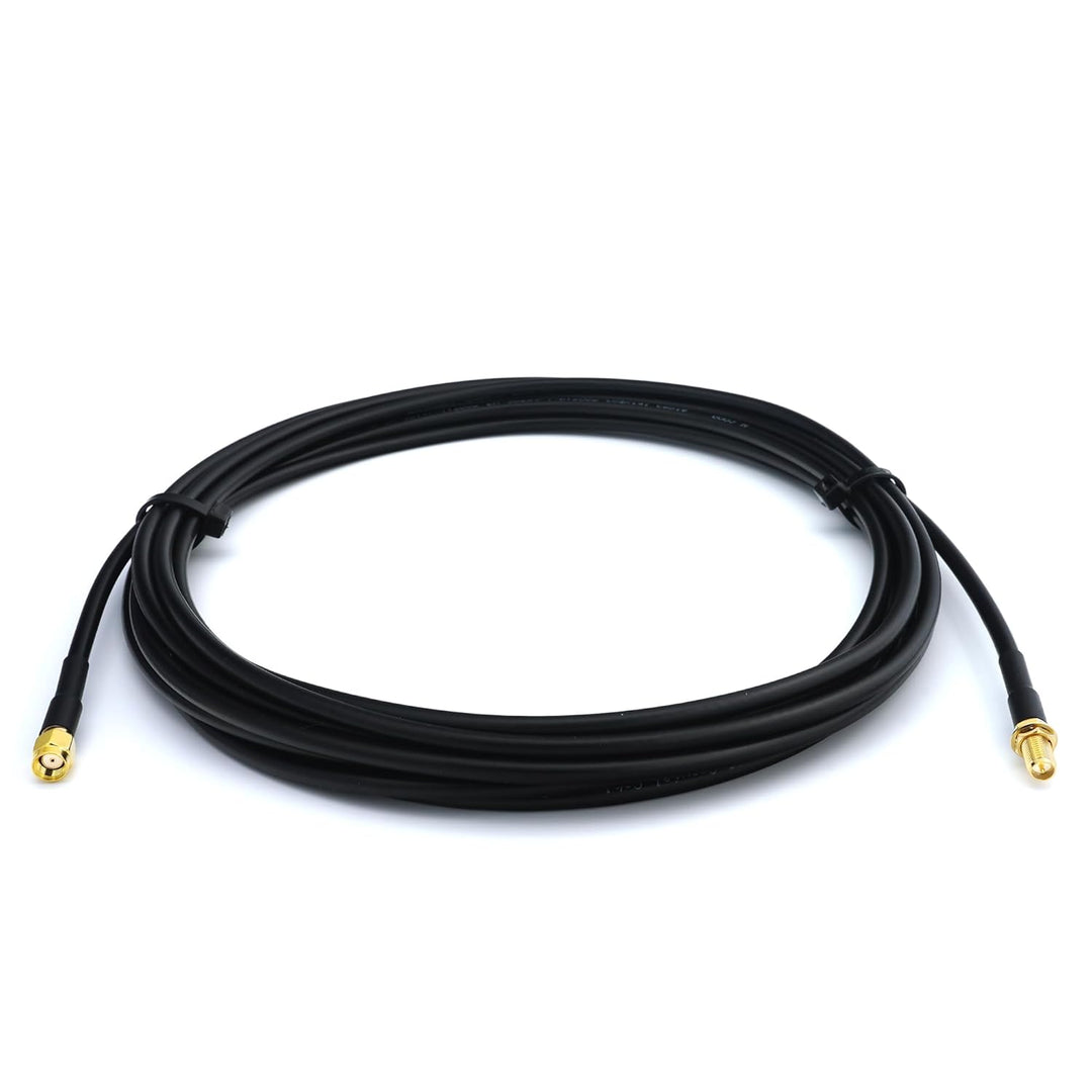 RANGEFUL 7m RP-SMA Stecker auf RP-SMA Buchse RG58 Koaxialkabel — 7 Meter Verlustarmes Antennenkabel