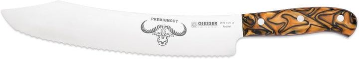 GIESSER seit 1776 - Made in Germany - Brotmesser 25 cm Spicy Orange, PremiumCut Wave No 1, Wellensch