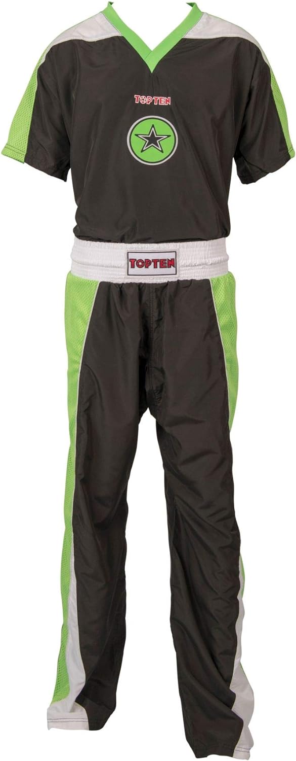 TopTen Kickboxuniform „Star“ Schwarz - Gruen XL, Schwarz - Gruen XL