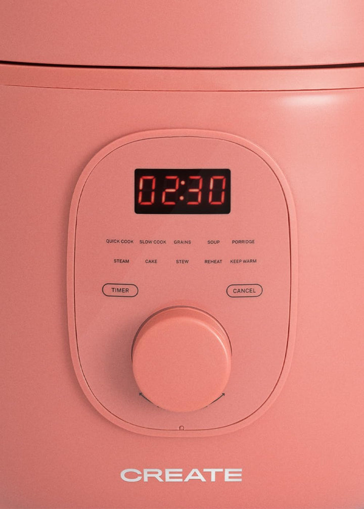 CREATE/REISKOCHER/Elektrischer Reiskocher 2L Terrakotta/Programmierbar bis zu 24h, 10 vorinstalliert