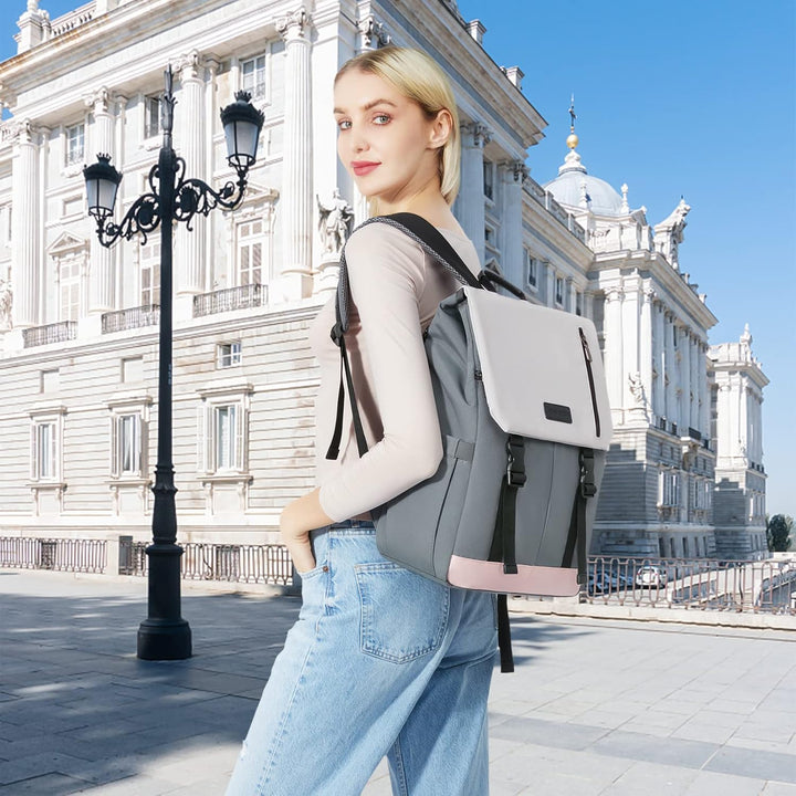 LOVEVOOK Rucksack Damen Elegant 15.6 Zoll Laptop Rucksack Wasserdicht Schultasche Mädchen Schulrucks