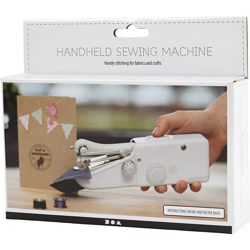 Creativ 46143 Hand-Nähmaschine, 20,5 cm lang, 3,5 cm breit, weiss, 6,7 cm hoch