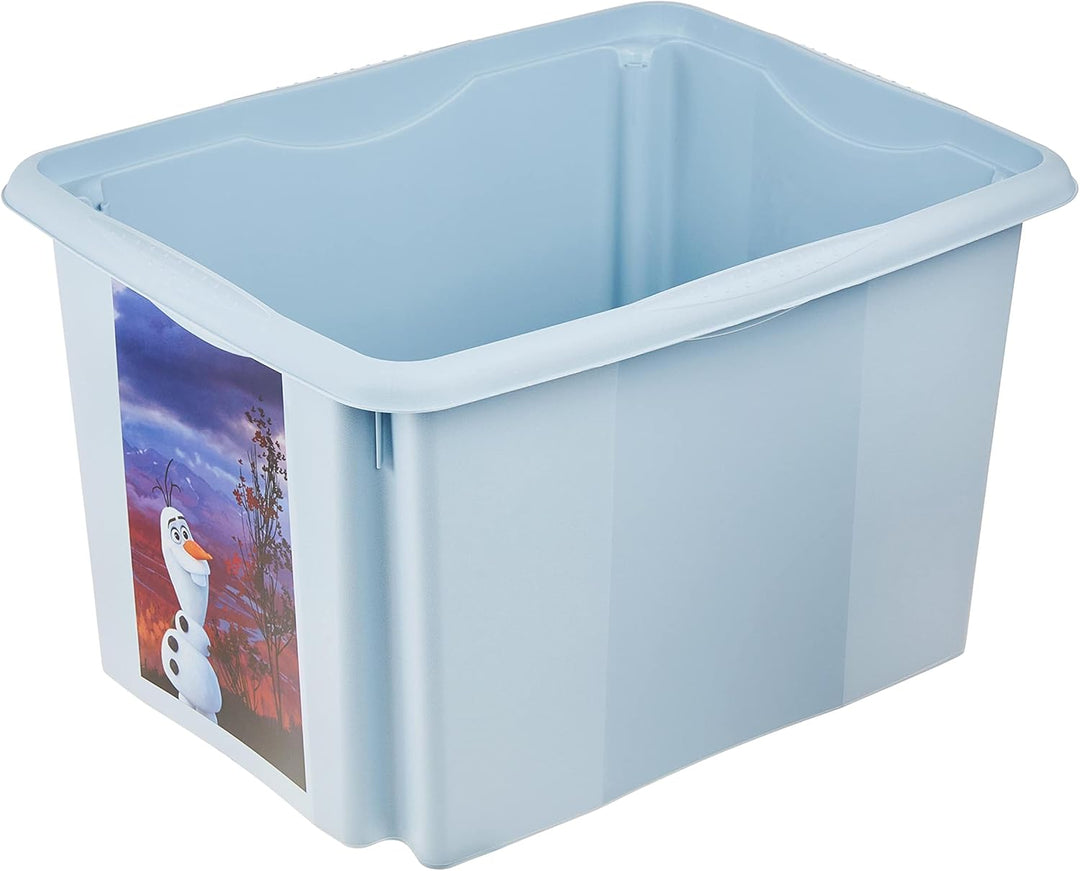 keeeper Frozen 2 Aufbewahrungsbox mit Deckel, Dreh- und stapelbar, Für Kinder, 30 l, Karolina, Cloud