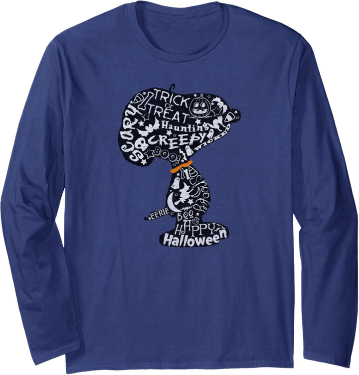 Peanuts Halloween Snoopy Silhouette Langarmshirt