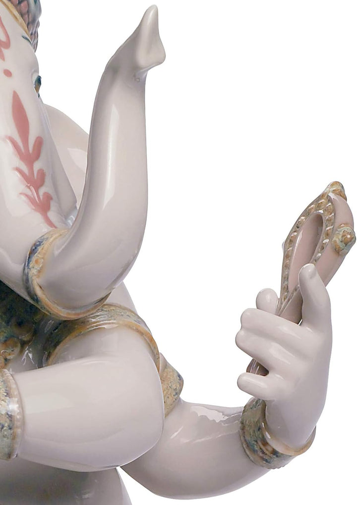 LLADRÓ Figur Tanzender Ganesha. Ganesha. Porzellan.