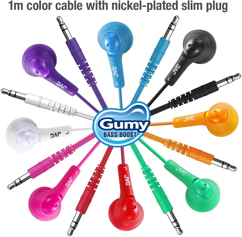 JVC HAF160R Gumy Ear Bud Headphone Red rot, rot