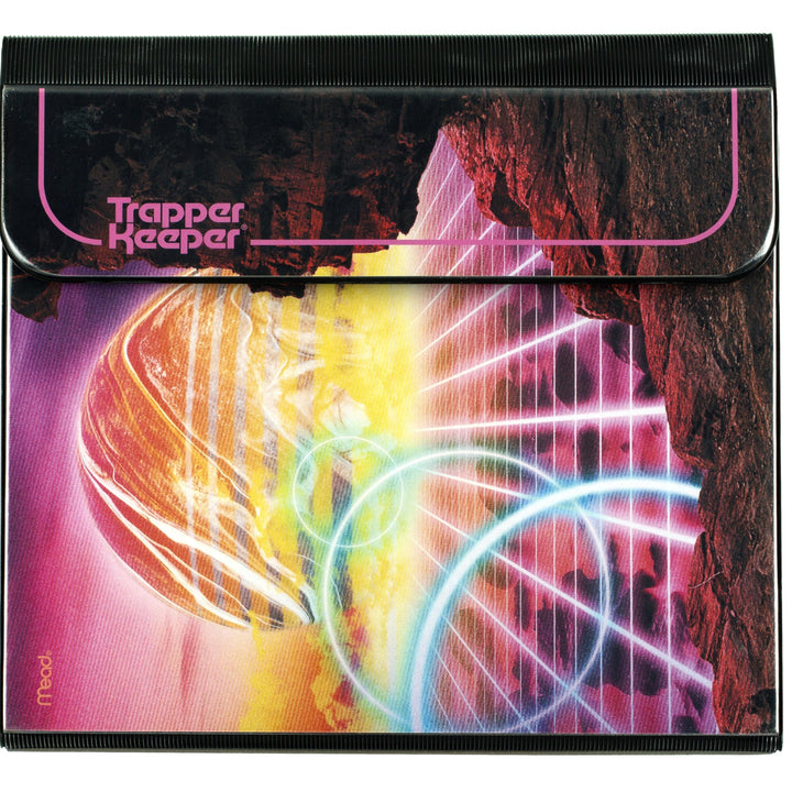 Trapper Keeper Binder, Retro-Design, 2,5 cm Binder inklusive 2 Ordner und extra Tasche, Metallringe