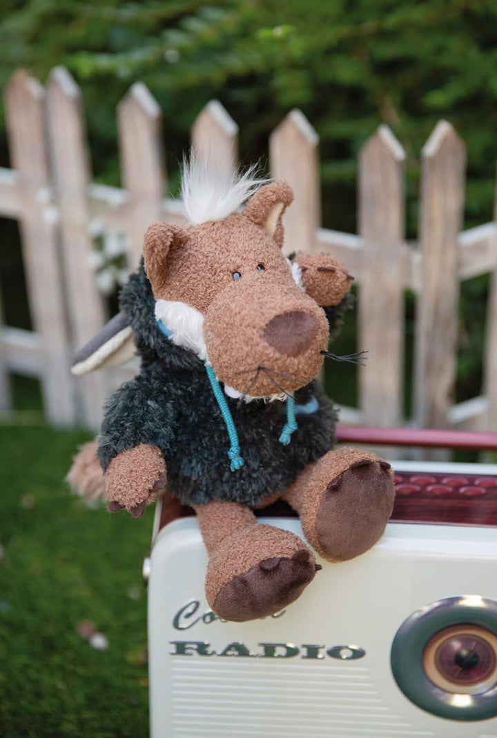 NICI Kuscheltier Wolf Jolly Hugo sitzend 25 cm I Plüschtier für Mädchen, Jungen & Babys I Flauschige