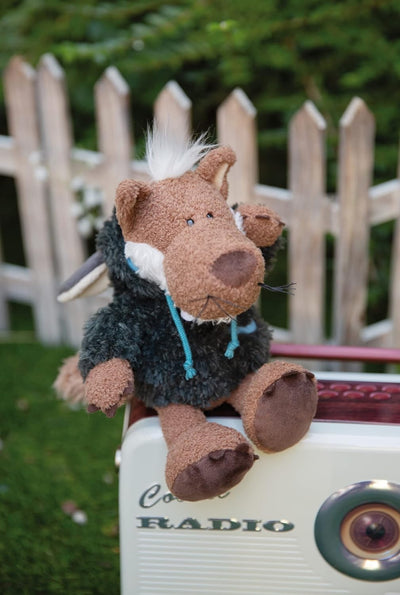 NICI Kuscheltier Wolf Jolly Hugo sitzend 25 cm I Plüschtier für Mädchen, Jungen & Babys I Flauschige