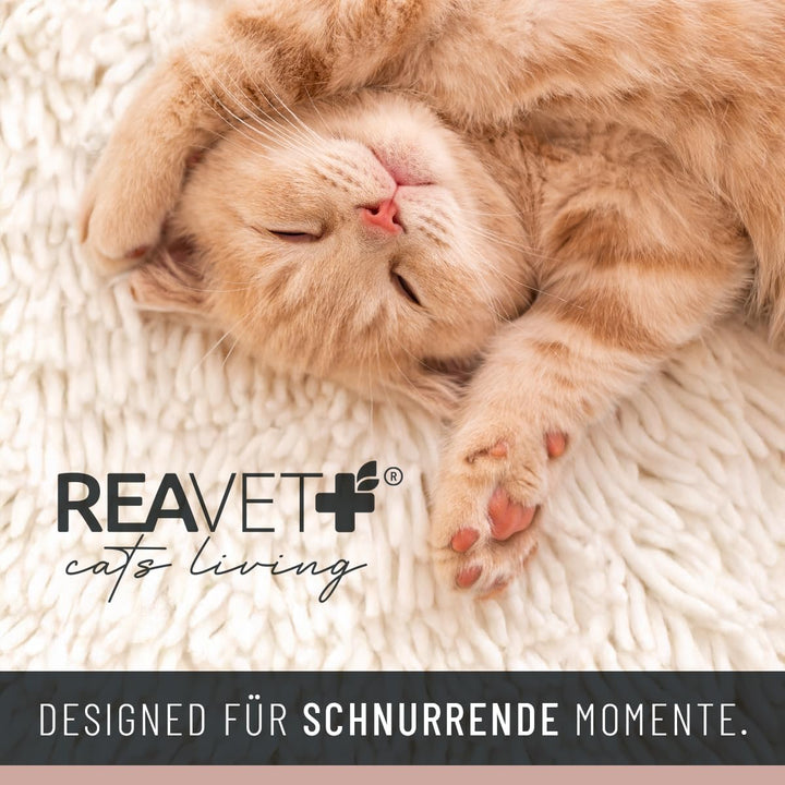 ReaVET Miezen-Koje Katzenhaus - Katzenhöhle aus Filz mit Katzenkissen I Extra Weich & Flauschig I Ka