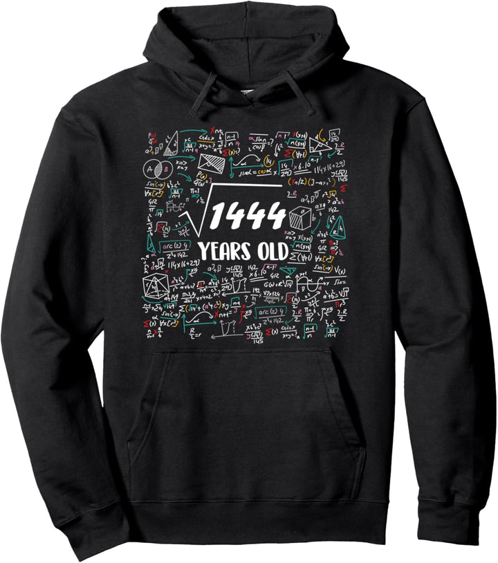 Quadratwurzel von 1444 Geburtstag Mathematik 38. Geburtstag 38 Jahre alt Pullover Hoodie