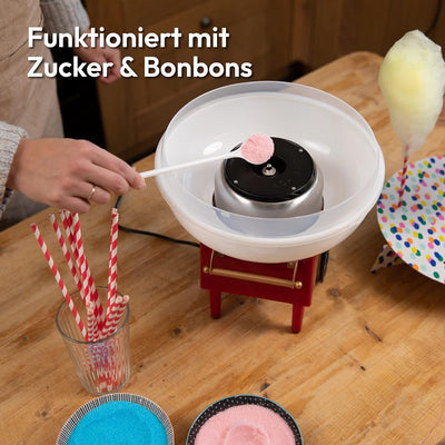 Gadgy Zuckerwattemaschine für zuhause - Zuckerwatte Maschine für Zucker oder Bonbons - Cotton Candy