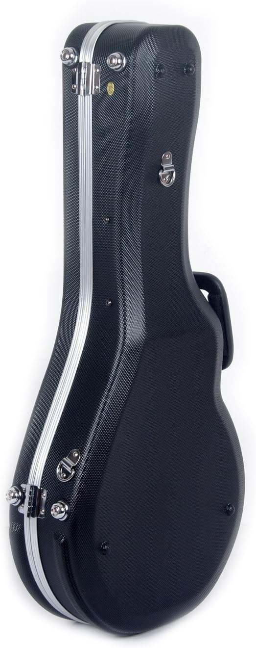 Crossrock F-Style Mandolinenkoffer mit Rucksackgurten, ABS-geformte Hartschale in Schwarz (CRA860MFB