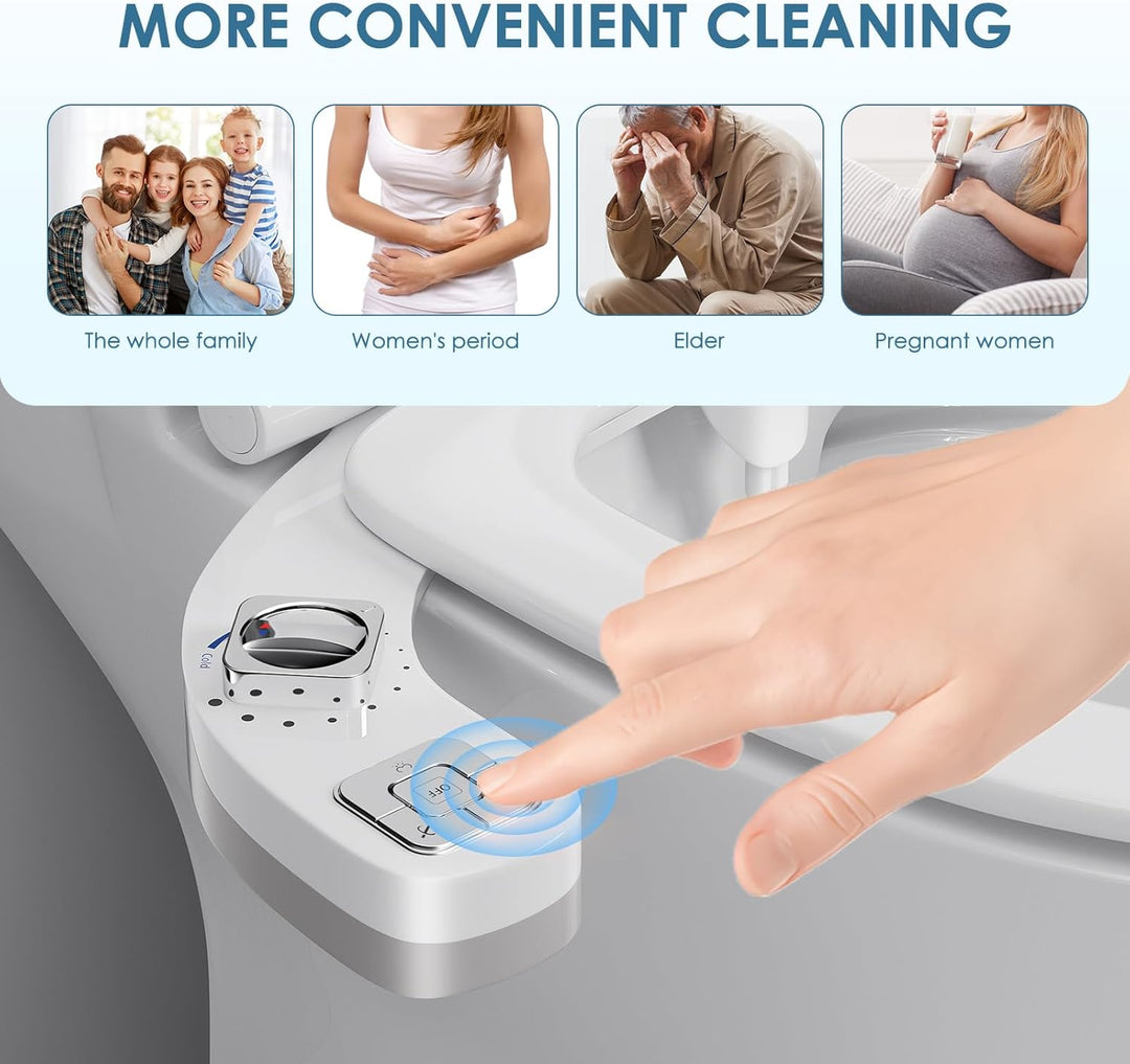 Bidet Aufsatz für Toilette, Nicht Elektrisch Bidet Toilettenaufsatz Bidet Mit Einziehbare Selbstrein