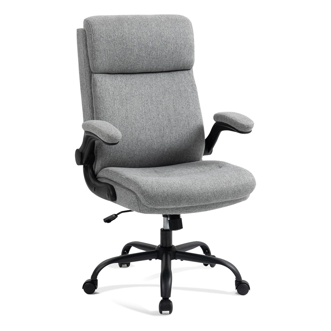 CASTLOVE Ergonomischer Bürostuhl - Schreibtischstuhl mit Rückenlehne - Hochklappbare Armlehne - Hohe