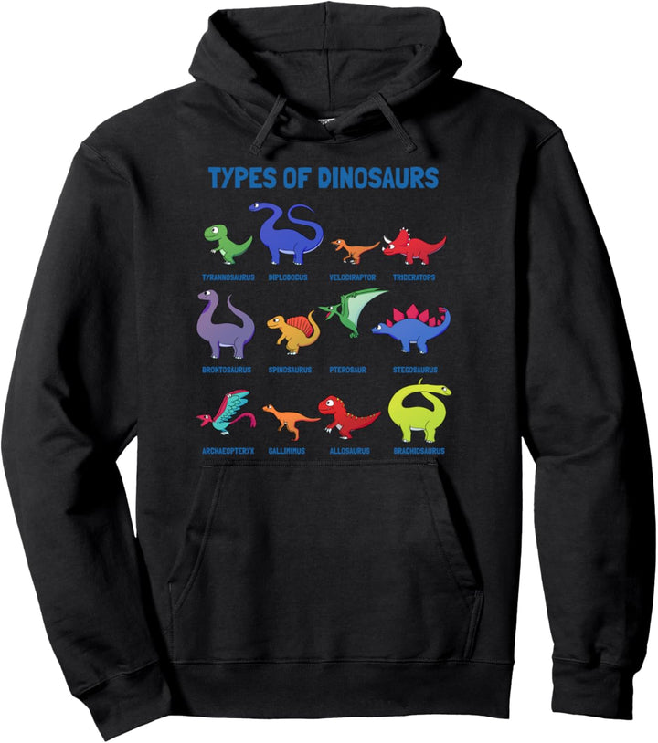 Arten von Dinosauriern für Kinder Dino Identification Tee Pullover Hoodie