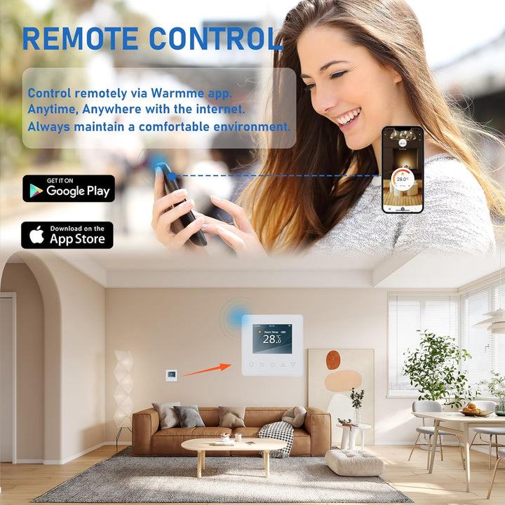 Underfloor Heating Thermostat Digital Temperature Controller Weekly Circulation Programmable Floor S