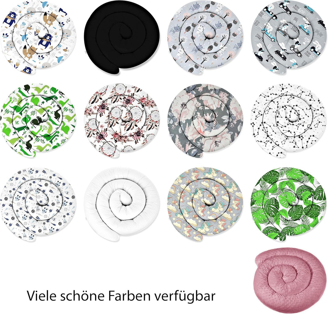XXL 300 cm Bettschlange für Allergiker Bettkissen Stillkissen Bettrolle Zierkissen Bettumrandung Sch