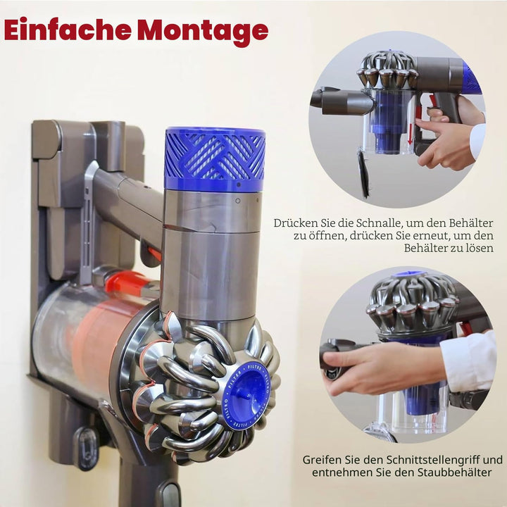 Staubbehälter für Dyson V6 Behälter Ersatzteile DC58 DC59 DC62 DC74 Staubeimer Mülleimer Zubehör Sta