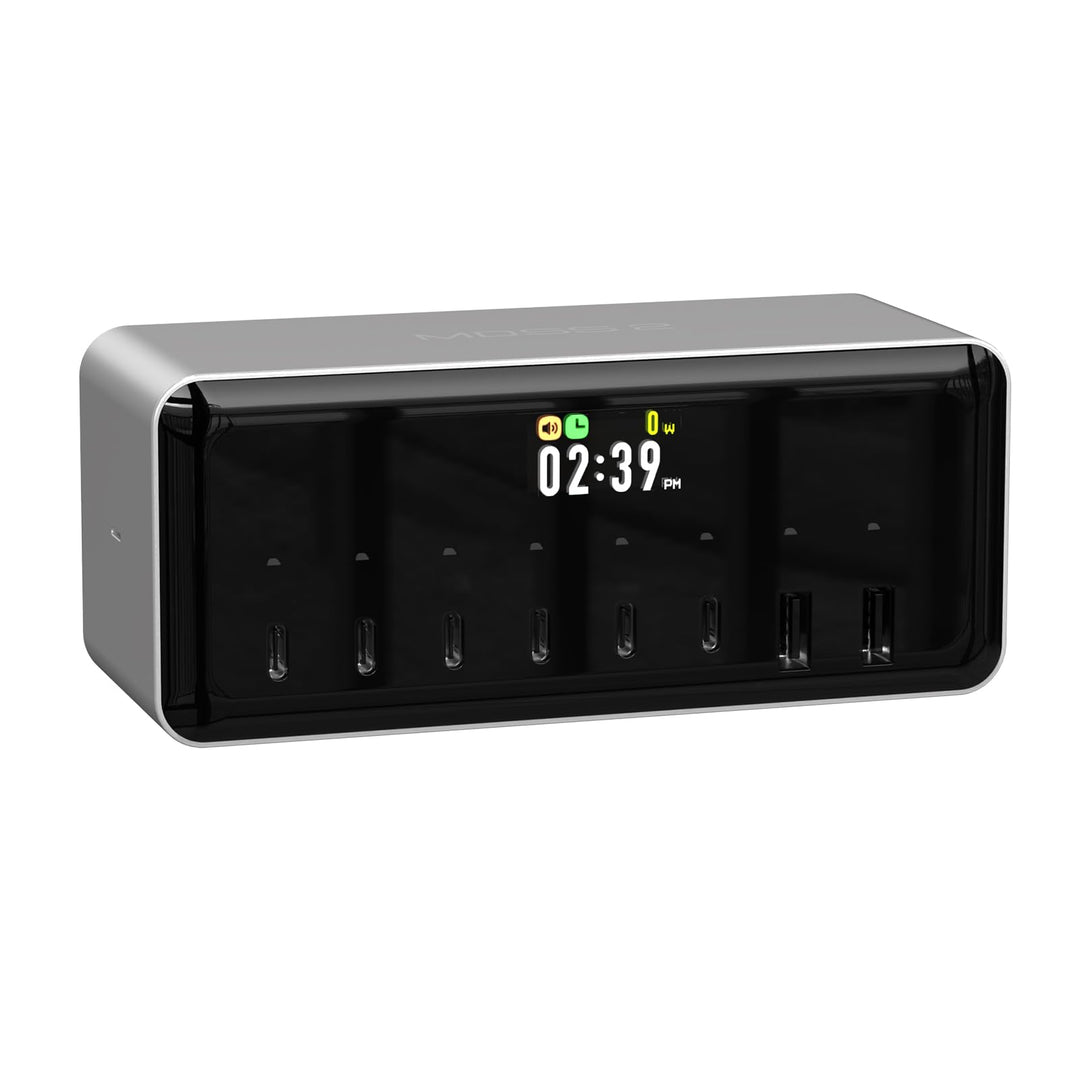 ISDT MASS2 200W USB C Ladegerät,8-Port Schnellladegerät Mehrfach Netzteil mit Weckerfunktion&Zeitges