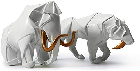 Amoy-Art Modern Dekor Skulptur Leopard Figuren Statue Wohnzimmer Kunst Arts Polyresin Geschenk 24cm