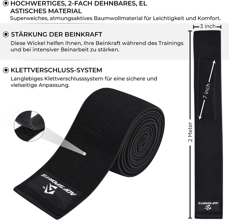 AQF Kniebandage, Kraftraining Kniebandage Männer Damen - IPL USPA Genehmigt Fitness Knieschützer, El