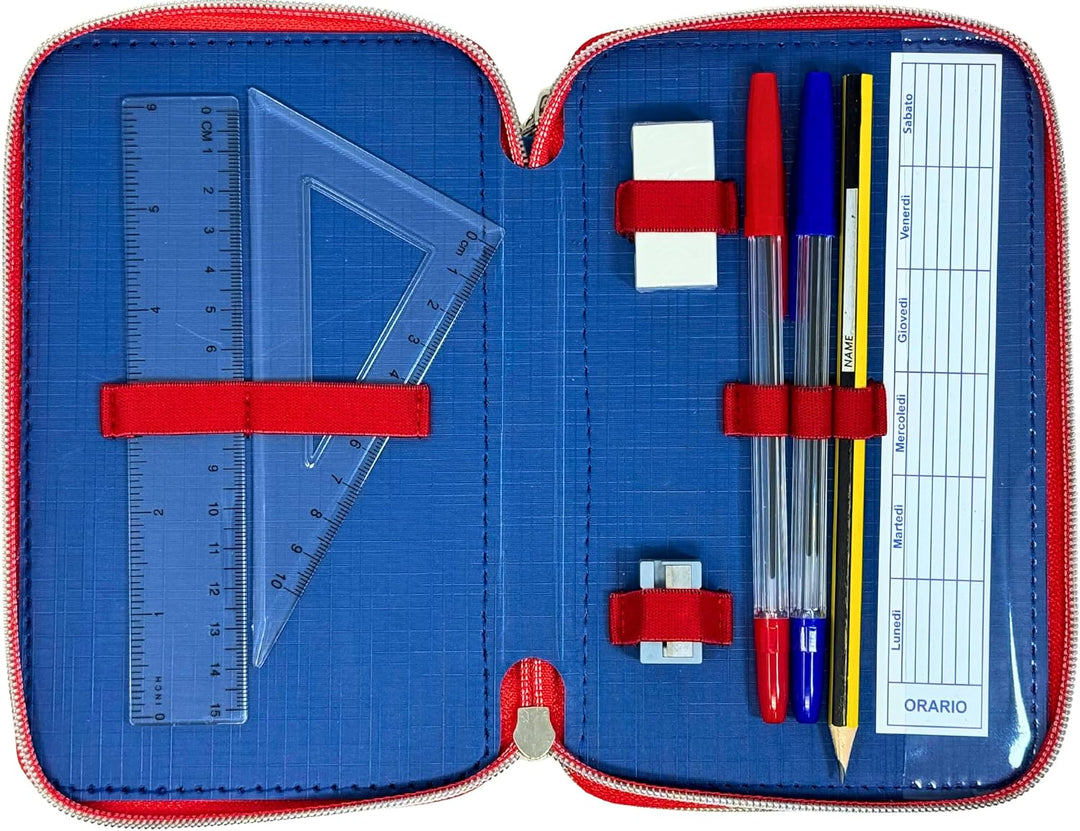 3-Fach Federmäppchen Gefüllt Mädchen und Jungen(6-10 Jahre) für Italian Brainrot Fan – Federtasche S