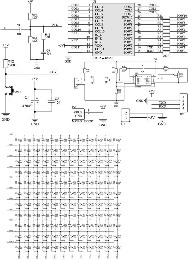 DIY Elektronik Bausatz, LED-Licht Musikalische Spektrum Elektronik Kit, Löten Bausatz mit Bauteilen,