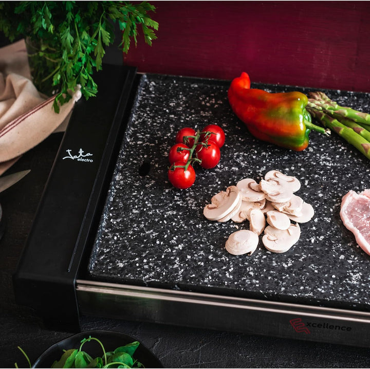 Jata GR3000 Elektronische Grillplatte, 4 Temperaturen, Oberfläche: 48 x 32 cm, sehr kratzfest und an
