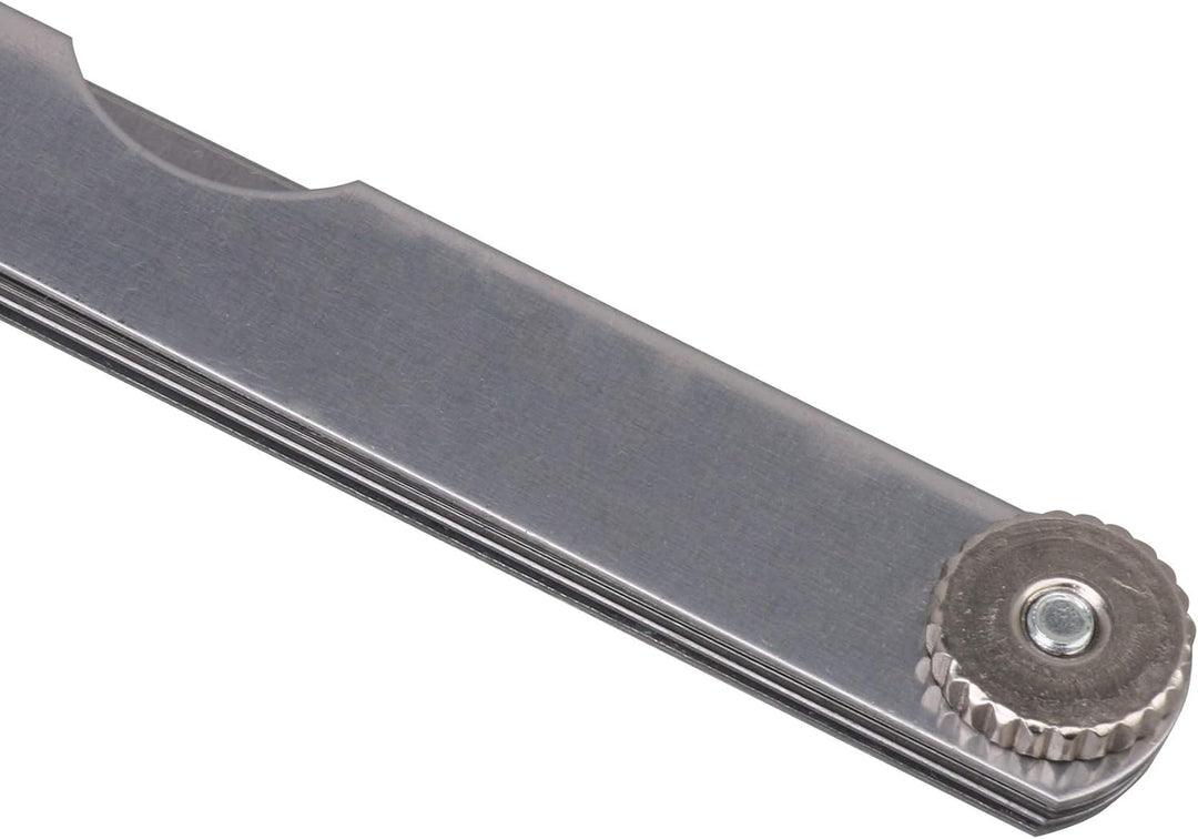 BQLZR Fühlerlehre, Stahl, 300 mm Länge, Dicke 0,02–1 mm, zweifach markiert, metrisch und lehrend, Me