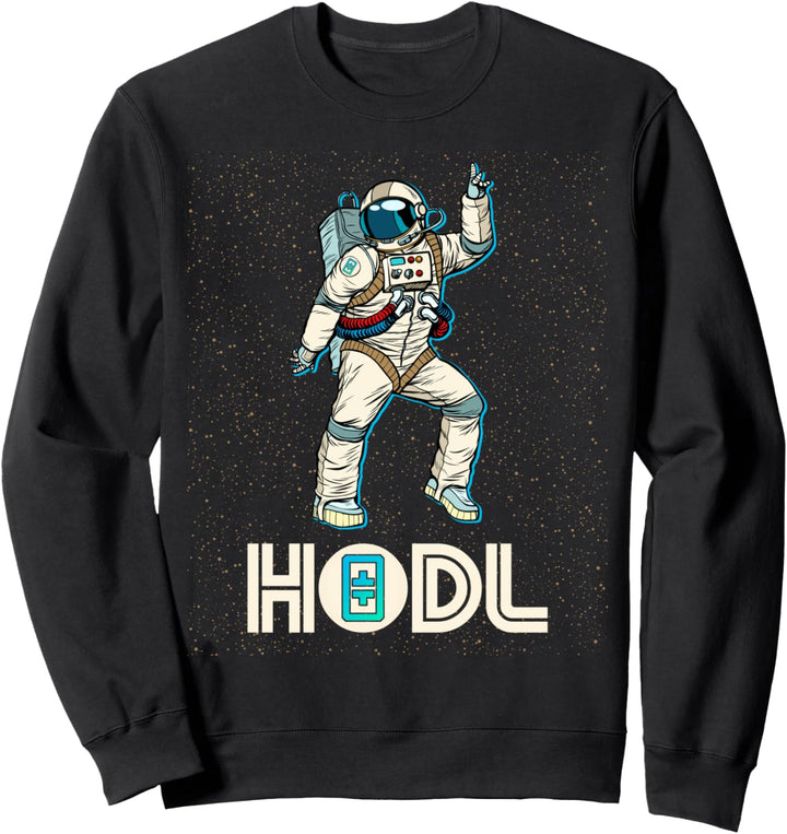 Cryptocurrency Talk - Fun HODL THETA Disco Moon Gear Sweatshirt