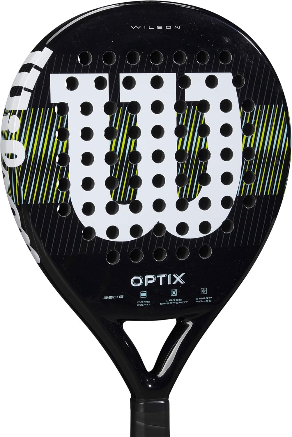 Wilson Unisex – Erwachsene Optix V1 Padel Racket Schläger 4-1/4" (2) Schwarz, 4-1/4" (2) Schwarz