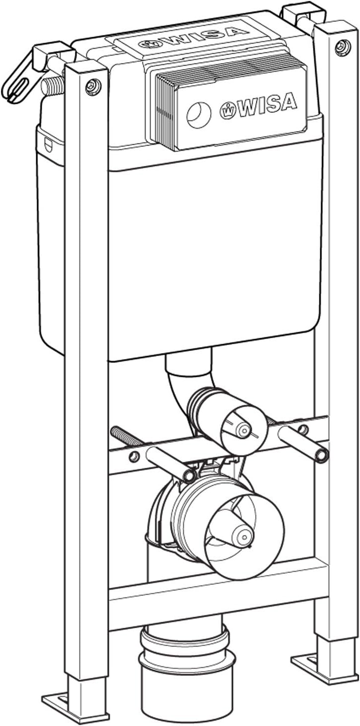 WC-Vorwandelement WISA XT kurze Bauhöhe BH 83 cm Bedienung von oben oder von vorne