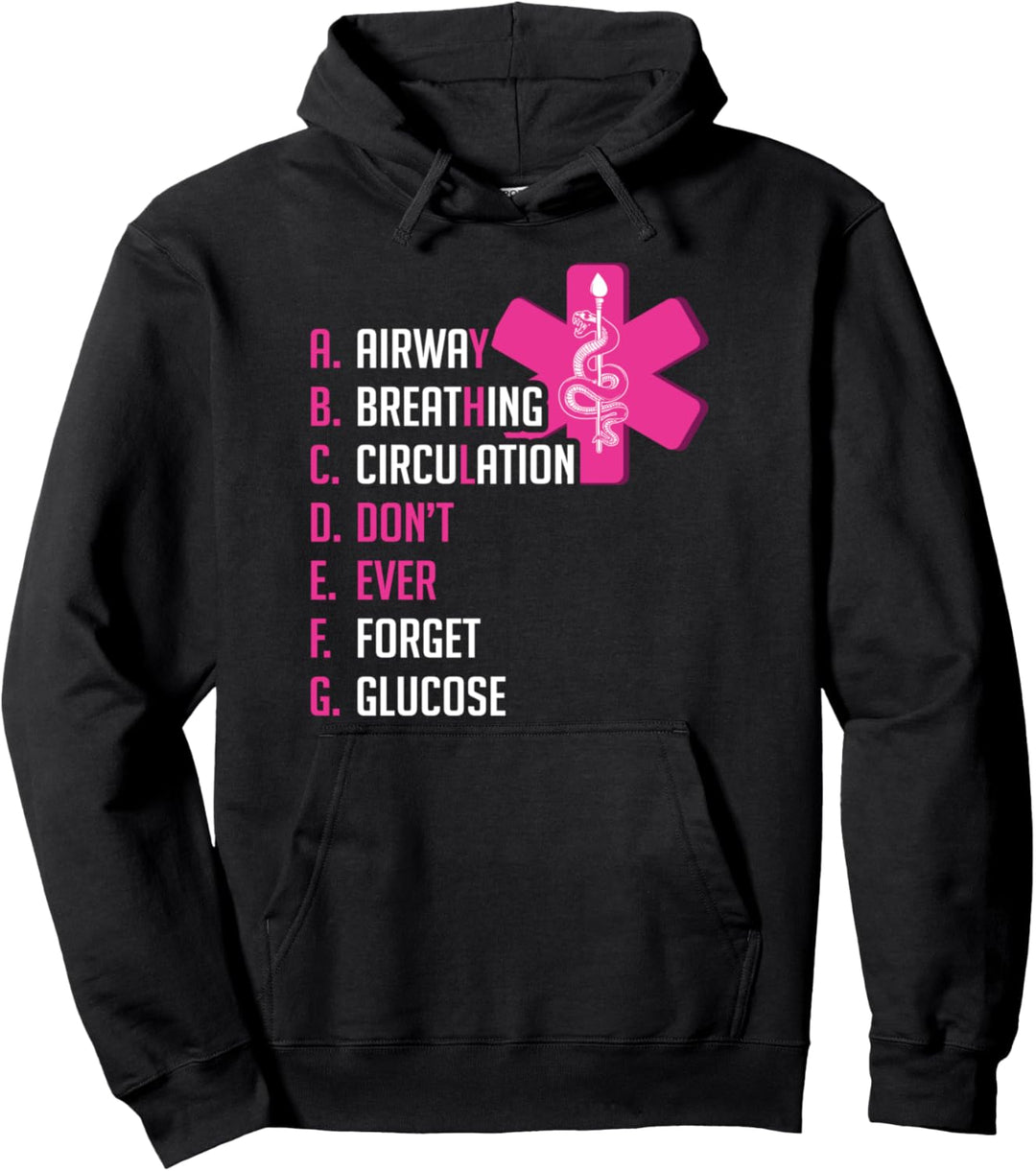 ABC Glucose Ersthelfer oder Medic Pullover Hoodie