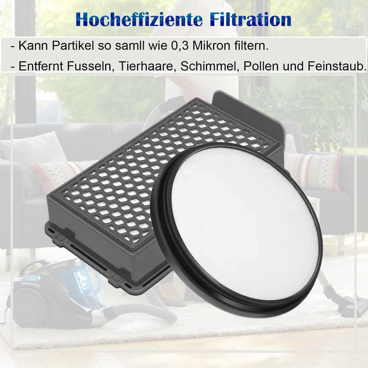 2 Stück RO3731 Staubsaugerfilter für Rowenta Compact Power RO3731EA, RO3715EA, RO3753EA, RO3724EA, R