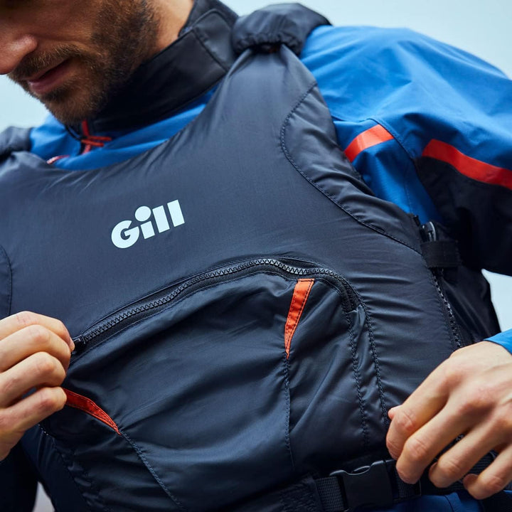 Gill Junior Pro Racer Seitlicher Reissverschluss 50N Kajak Beiboot Segeln Schwimmhilfe für Wasserspo