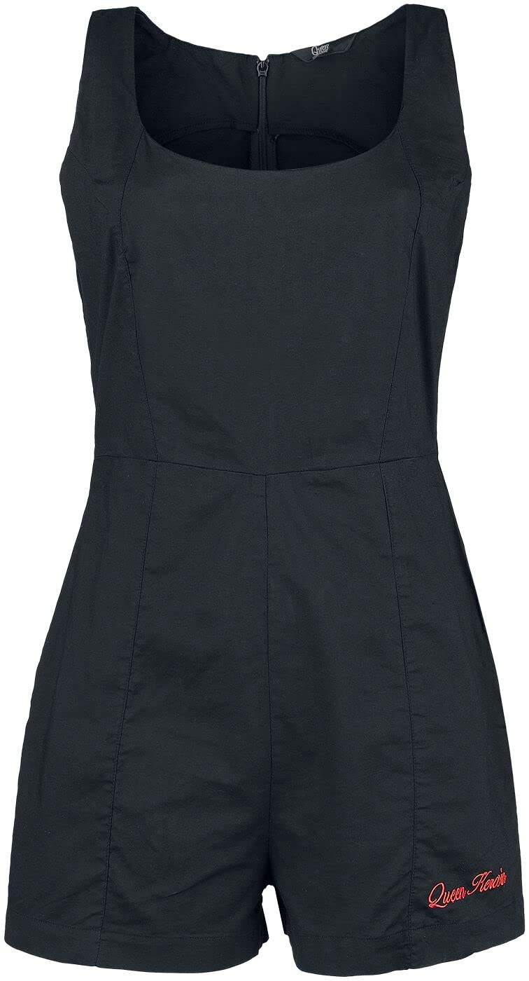 Queen Kerosin Basic Jumpsuit Frauen Jumpsuit schwarz M 55% Baumwolle, 45% Viskose Fashion & Style