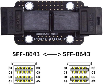 NFHK PCI-Express 4.0 Mini SAS HD SFF-8643 Female auf SFF-8643 Female PCBA Coupler Adapter Extender