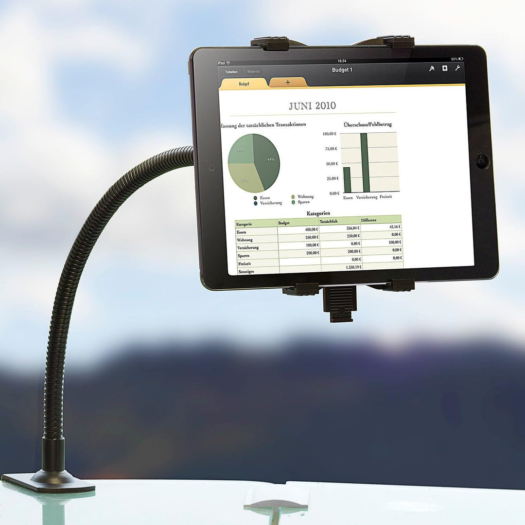 Callstel iPad Schwanenhals: Tischhalterung für Tablets &amp; Smartphones mit Schwanenhals (iPad Halterun