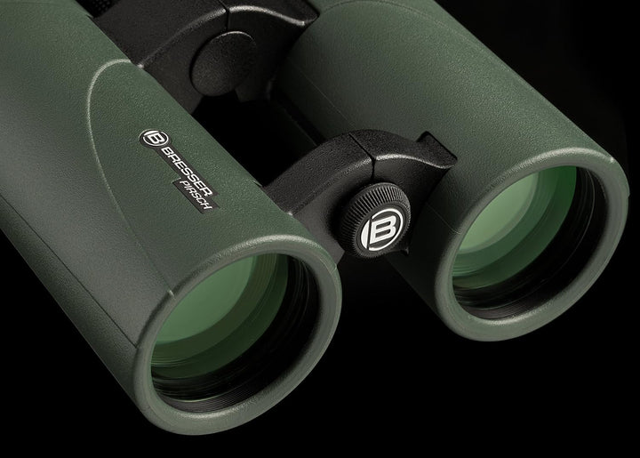 Bresser Fernglas Pirsch 10x42 mit hochwertiger Phasenvergütung und Schutzgasfüllung, wasserdicht, 10