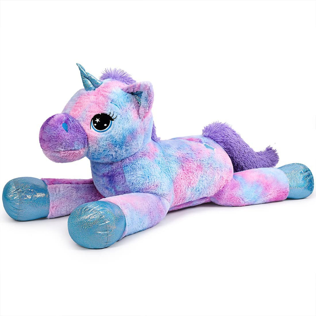 Yeqivo Riesen Einhorn Spielzeug Plüsch Grosses Regenbogen Lila Einhorn Kuscheltier Schöne Einhorn Ge