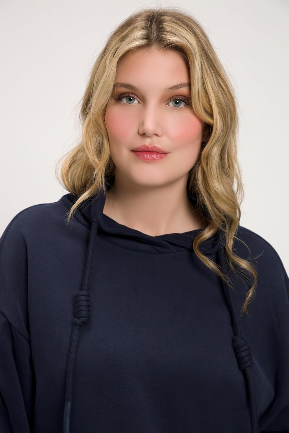 Ulla Popken Damen Sweatshirt Marine 46-48, Marine 46-48
