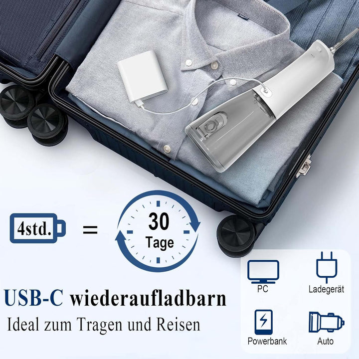 SURFOU Munddusche Kabellos Water Flosser for Teeth, Elektrische Wasserflosser für Zähne Oral Irrigat