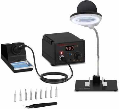 Stamos Soldering S-LS-12 Lötstation 65 W Lötkolben 60 W digital 480 °C Temperatur LED Lötspitzen