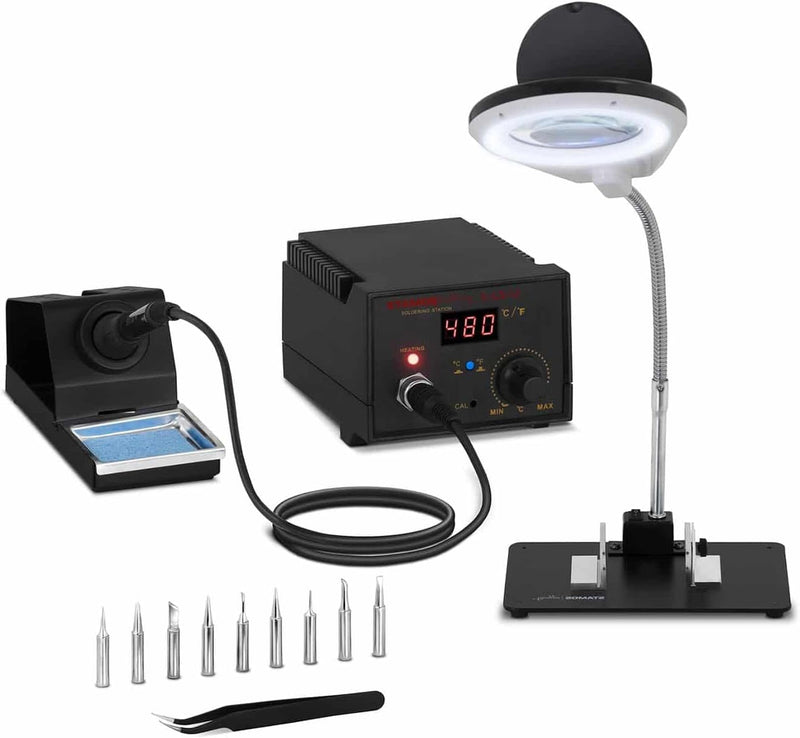 Stamos Soldering S-LS-12 Lötstation 65 W Lötkolben 60 W digital 480 °C Temperatur LED Lötspitzen