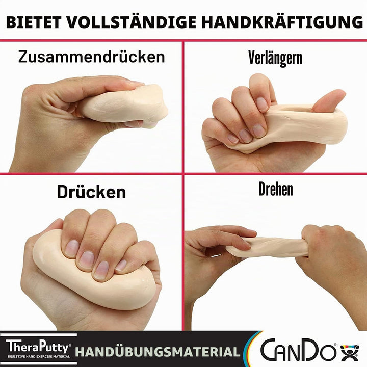 CanDo Antimikrobielle CanDo TheraPutty-Knetmasse - 450 g - beige (extra leicht) Beige 450 g, Beige 4