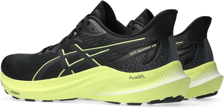 ASICS Herren Gt-2000 12 Sneaker, 40.5 EU Black Glow Yellow