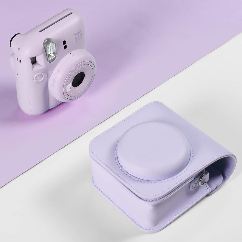 Aenllosi PU Leder Tasche Schutzhülle für Fujifilm Instax Mini 12/Mini 11 Sofortbildkamera Reisetasch